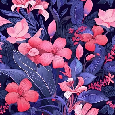 un mazzo di fiori in rosa e blu 2 da Kurt Heppke