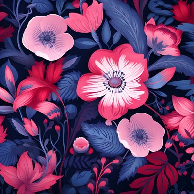 un mazzo di fiori in rosa e blu 3 da Kurt Heppke