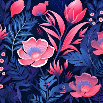 un mazzo di fiori in rosa e blu 4 da Kurt Heppke