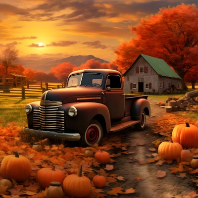 Un vecchio pickup in una serata autunnale al tramonto 3 da Kurt Heppke