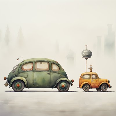 Una grande e una piccola auto 4 da Kurt Heppke