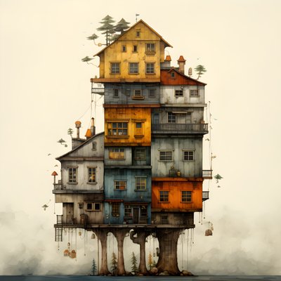 Una grande e una piccola casa 4 da Kurt Heppke