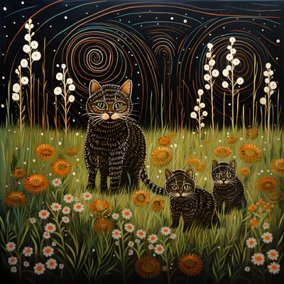 una gatta allatta i suoi gattini nell
