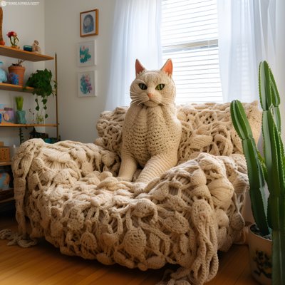 Un grande gatto all