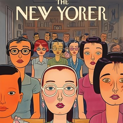 Copertina colorata di New Yorker vintage cartoon gag 1 da Kurt Heppke