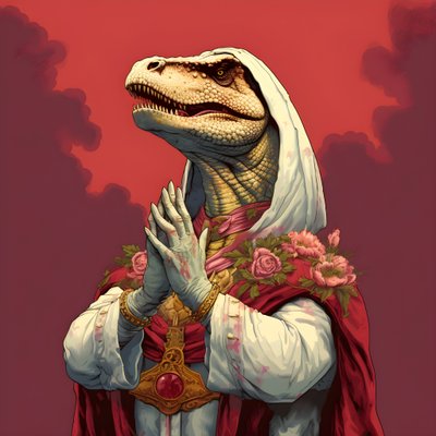 Regina assassina che prega T-Rex 3 da Kurt Heppke