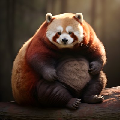 panda rosso bambino umano obeso 4 da Kurt Heppke