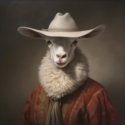 il dalai lama con un cappello da cowboy 4 da Kurt Heppke