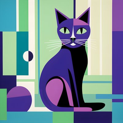 per creare un contrasto sorprendente, un gatto d