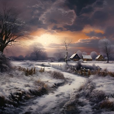 Paesaggio innevato. Una fattoria mediale 4 da Kurt Heppke