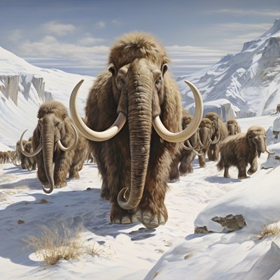 Mammut lanoso nella tundra 1 da Kurt Heppke
