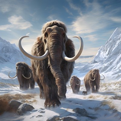 Mammut lanoso nella tundra 2 da Kurt Heppke