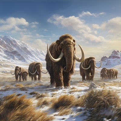 Mammut lanoso nella tundra 3 da Kurt Heppke