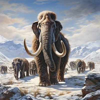 Mammut lanoso nella tundra 4 da Kurt Heppke