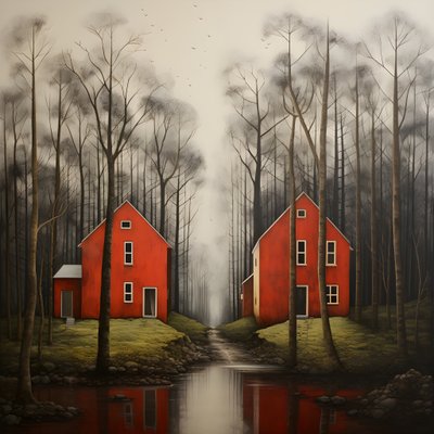 due case rosse nel bosco 4 da Kurt Heppke