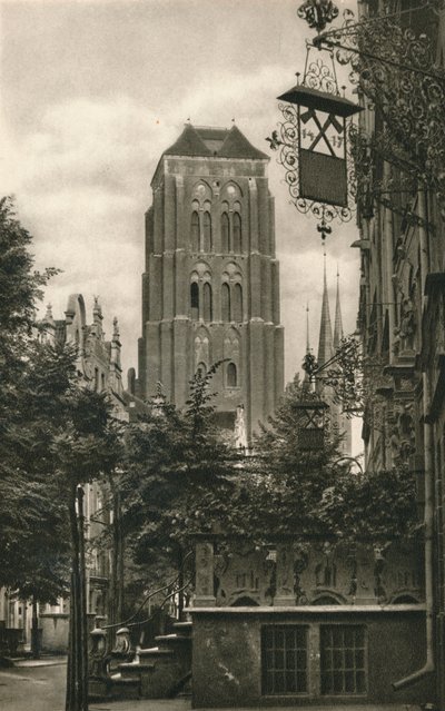 Danzica. Jopengasse - Marienkirche, 1931 da Kurt Hielscher