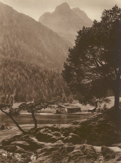 Der Lautersee bei Mittenwald mit dem Wettersteingebirge da Kurt Hielscher