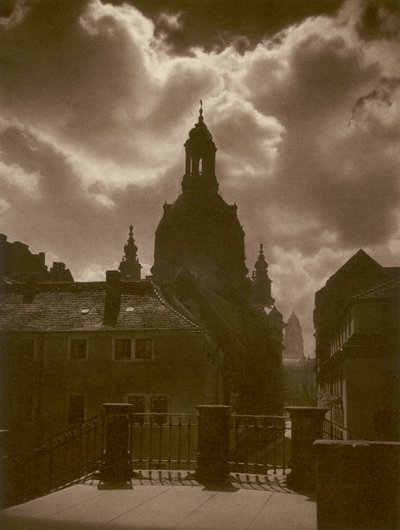 Dresda, Frauenkirche (foto in b/n) da Kurt Hielscher