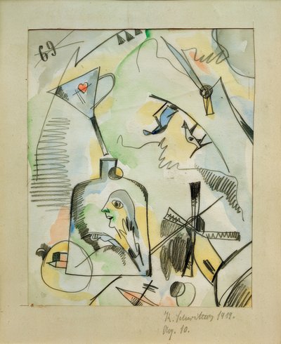 Aq. 10 (Io macino, tu macini, lui macina) da Kurt Schwitters