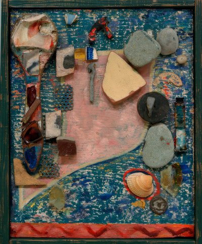 Piccolo Merzbild con molte parti da Kurt Schwitters