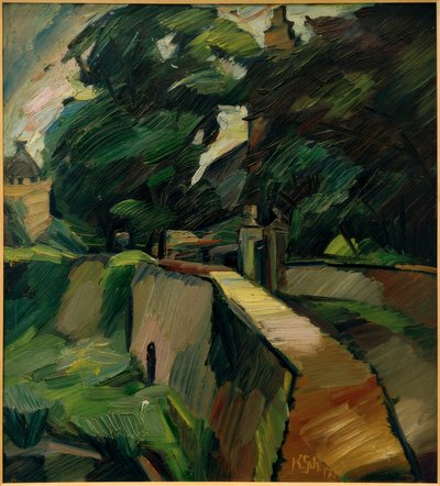 Paesaggio di Opherdicke / Fattoria di Opherdicke da Kurt Schwitters