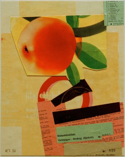 Senza titolo (Con mela rossa) da Kurt Schwitters