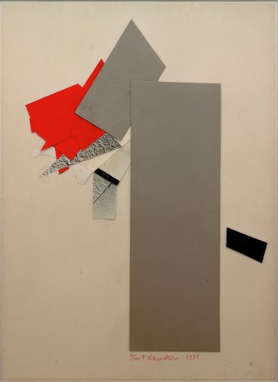 Senza titolo (rosso, grigio, nero) da Kurt Schwitters