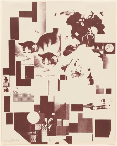 Senza titolo, n. 5 di 6 dal portfolio Merz 3. Kurt Schwitters 6 Litografie. Merz Mappe. Primo Portfolio del Merz Verlag da Kurt Schwitters