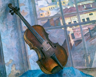 Natura morta con violino, 1918 da Kuz