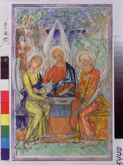 La Santa Trinità da Kuzma Sergeevich Petrov Vodkin