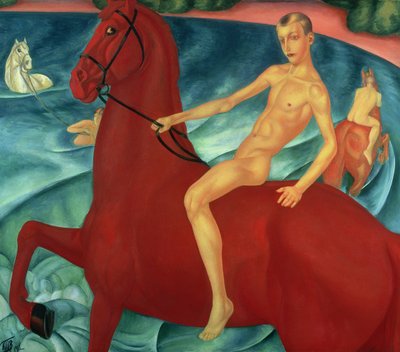 Bagno del cavallo rosso, 1912 da Kuzma Sergeevich Petrov Vodkin