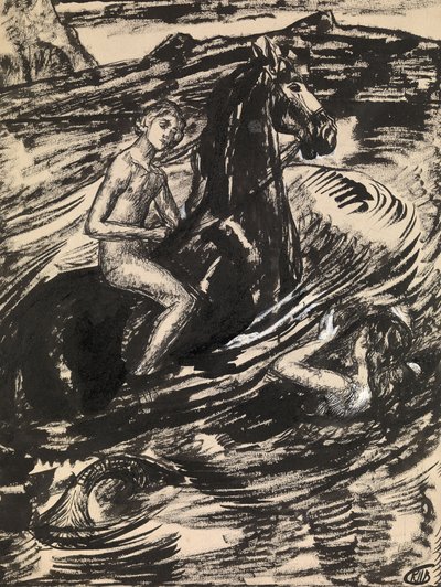 Illustrazione per La principessa della marea di Mikhail Lermontov da Kuzma Sergeevich Petrov Vodkin
