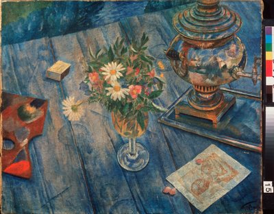 Natura morta con samovar da Kuzma Sergeevich Petrov Vodkin