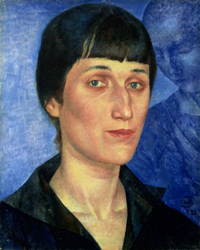 Ritratto di Anna Akhmatova (1889-1966) 1922 da Kuzma Sergeevich Petrov Vodkin
