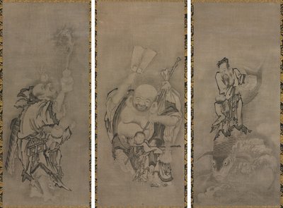 Hotei con Immortali Daoisti da Kyūseki Tomonobu