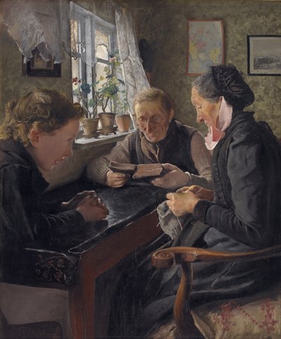 Un bambino visita i suoi nonni la domenica da Laurits Andersen Ring