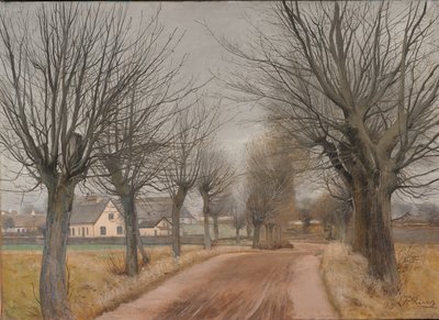 Una strada vicino a Vinderød, Zelanda da Laurits Andersen Ring