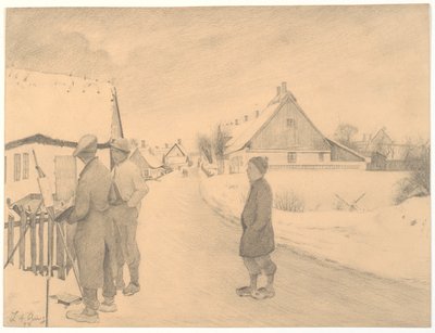 Il pittore nel villaggio da Laurits Andersen Ring