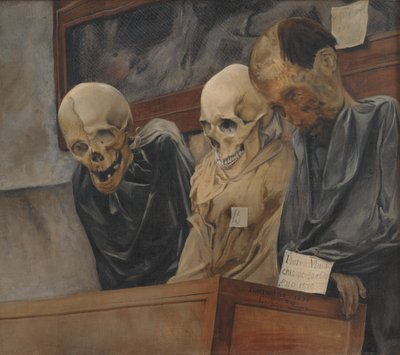 Tre teschi dal Convento dei Cappuccini a Palermo da Laurits Andersen Ring