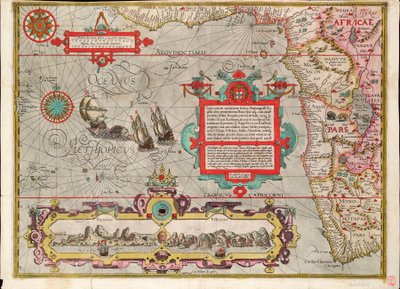 Carta della costa della Guinea, Manicongo e Angola fino al Capo di Buona Speranza da L. Davis