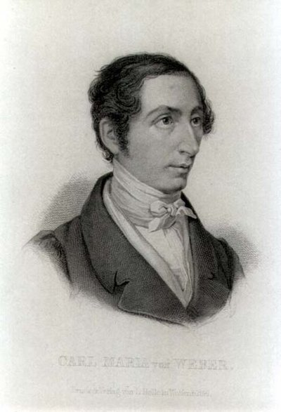 Ritratto di Carl Maria von Weber (1786-1826) compositore tedesco da L. Holle