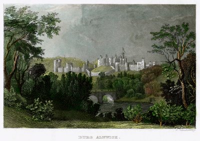 Castello di Alnwick, Northumberland, XVIII-XIX secolo da L Kunstvortag