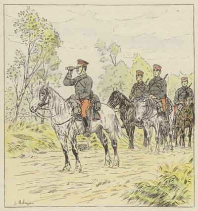 Cavalleria giapponese in ricognizione da L. Malespine