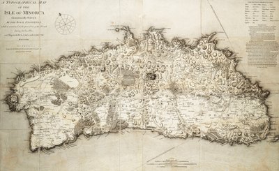 Mappa di Minorca da L. S. de la Rochette