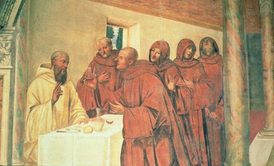 Comunione, dalla Vita di San Benedetto da L. Signorelli