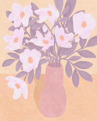 Fiori in Vaso Rosa, 2023 da Lady Ann de Borja