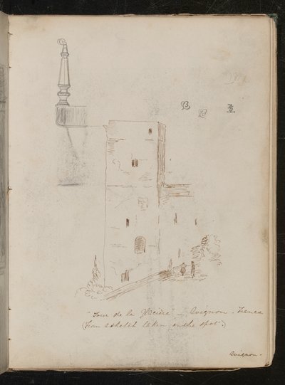 Studio di una gamba di tavolo, studio architettonico, Tour de la glacine - Avignone - Francia da Lady Butler