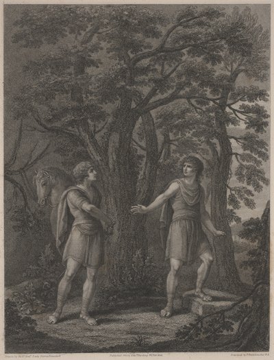 Illustrazione da "Palamon e Arcite" da Lady Diana (after) Beauclerk