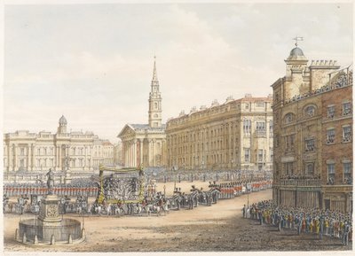 Il carro funebre e la processione al funerale di Stato del Duca di Wellington passando per Mansion House, 18 novembre 1852 da Lady Emily Drummond