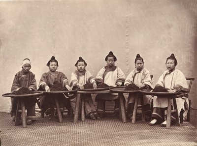 Raccolta del tè, ca. 1869 da Lai Fong.
